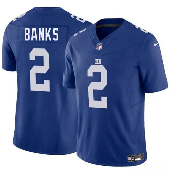Men & Women & Youth New York Giants #2 Deonte Banks Blue 2025 F.U.S.E. Vapor Untouchable Limited Stitched Jersey
